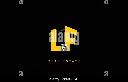 Real Estate letters Initials Monogram logo LF , FL Stock Vector