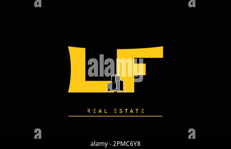 Real Estate letters Initials Monogram logo LF , FL Stock Vector
