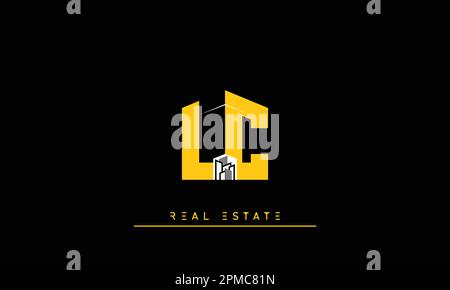 Real Estate letters Initials Monogram logo LC, CL Stock Vector