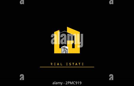 Real Estate letters Initials Monogram logo LJ , JL Stock Vector