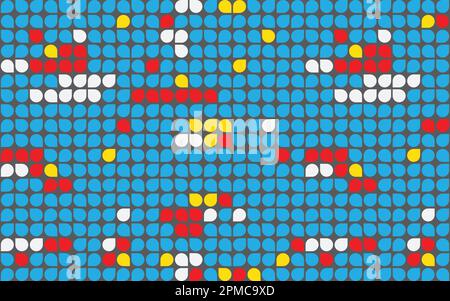 Drop Pixel dot geometric background wallpaper colorful blue Stock Vector