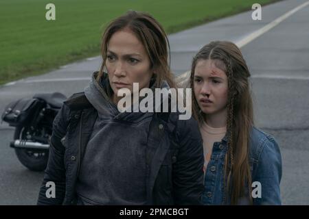 THE MOTHER, from left: Lucy Paez, Jennifer Lopez, 2023. ph: Eric Milner ...