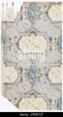 Sidewall (possibly France); block printed in distemper colors on continuous paper Stock Photo