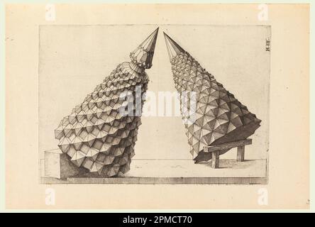 Print, Perspectiva: Corporum Regularium; Designed by Wenzel Jamnitzer (German, 1508–1585); Switzerland; engraving on laid paper; (bound): 36 x 24.2 cm (14 3/16 x 9 1/2 in.) Stock Photo