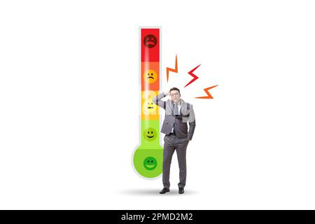 Concept of stress meter with the businessman Stock Photo