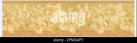 Frieze (possibly USA); machine-printed, embossed; 86 x 24 cm (33 7/8 x 9 7/16 in.) Stock Photo