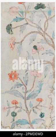 Sidewall (France); hand-painted on handmade paper; 112 x 44.5 cm (44 1/8 x 17 1/2 in.) Stock Photo