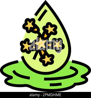 canola oil liquid yellow line icon vector illustration Stock Vector ...