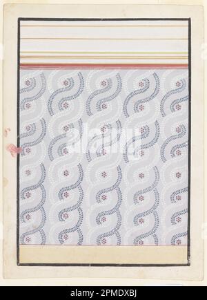 Drawing, Wallpaper Design; Austria; brush and gouache, graphite on white paper; 33 x 24.3 cm (13 in. x 9 9/16 in.) Stock Photo