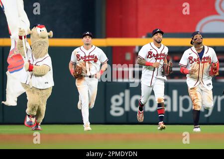 ATLANTA, GA - MAY 13: Atlanta Braves mascot, Blooper, before the MLB game  between the Toronto Blue Jays and Atlanta Braves on May 13, 2021, at Truist  Park in Atlanta, GA. (Photo