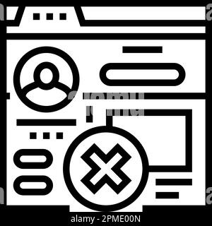 profile deactivated line icon vector illustration Stock Vector Image ...
