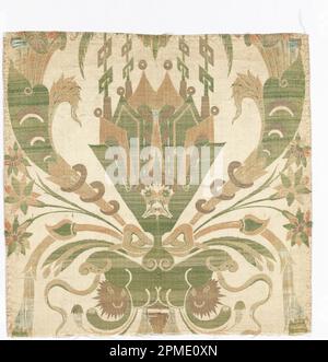 Textile (Spain); silk, metallic yarns Stock Photo