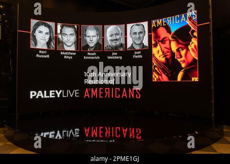 New York, USA. 12th Apr, 2023. Atmosphere during 10th Anniversary reunion of FX's The Americans at Paley Center for Media in New York on April 12, 2023. (Photo by Lev Radin/Sipa USA) Credit: Sipa USA/Alamy Live News Stock Photo