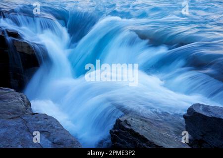 Athabasca Falls in Jasper National Park, Alberta, Canada, motion blur Stock Photo