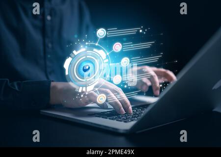 business analysis chart KPI Data icon technology Stock Photo