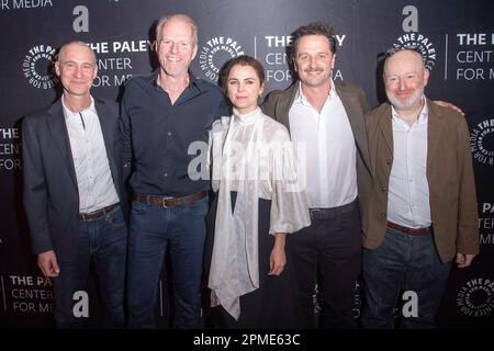 New York, New York, USA. 12th Apr, 2023. (NEW) &quot;The Americans&quot; FX Series 10th Anniversary Celebration. April 12, 2023, New York, New York, USA: Joel Fields, Noah Emmerich, Keri Russell, Matthew Rhys and Joe Weisberg attend &quot;The Americans&quot; FX series 10th anniversary celebration at Paley Center For Media on April 12, 2023 in New York City. (Credit Image: © M10s/TheNEWS2 via ZUMA Press Wire) EDITORIAL USAGE ONLY! Not for Commercial USAGE! Stock Photo