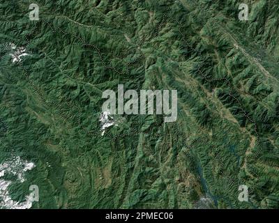 Lai Chau, province of Vietnam. Low resolution satellite map Stock Photo