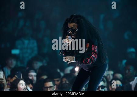 Lola Rapper Rapper Lola Brooke performs on stage at Scotiabank Arena in Toronto ...