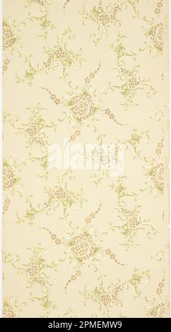 Ceiling Paper (USA); Manufactured by Janeway & Co. Inc.; machine-printed paper, liquid mica; 92 x 47 cm (36 1/4 x 18 1/2 in.) Stock Photo