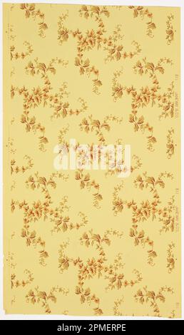 Ceiling Paper (USA); Manufactured by Janeway & Co. Inc.; machine-printed paper; 86.5 x 49 cm (34 1/16 x 19 5/16 in.) Stock Photo