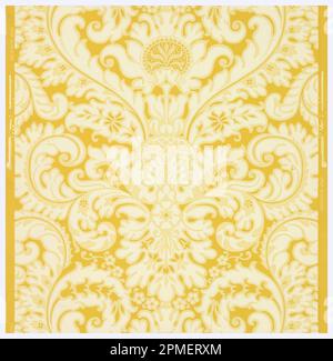 Sidewall (England); block-printed paper, embossed; 59 x 57 cm (23 1/4 x 22 7/16 in.) Stock Photo