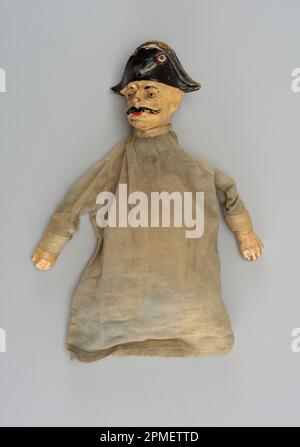 Puppet; painted papier-mâché, woven cloth Stock Photo