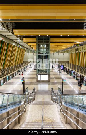 Singapore – February 4, 2023: Metro underground station Woodlands of ...