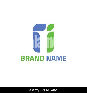 Two-tone modern logo forming letters. Stock Vector