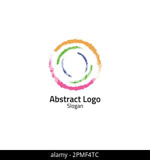 Colorful abstract logo in the shape of a circle. Stock Vector