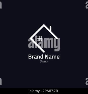 Home shaped box variation logo. Stock Vector