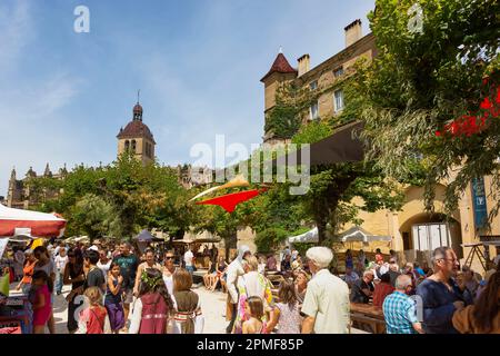 General view of the crowd at Festival Les Vieilles Charrues in Carhaix ...