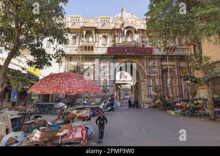 India, Gujarat, Ahmedabad, Swaminarayan Mandir temple Stock Photo