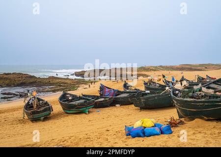 Morocco, province of Sidi Bennour, Oualidia, the beach Stock Photo