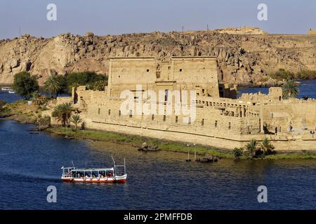 Egypt, Upper Egypt, Nubia, Nile valley, Aswan, Agilka island, temple of Philae listed as World Heritage by UNESCO Stock Photo