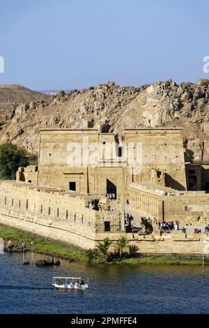 Egypt, Upper Egypt, Nubia, Nile valley, Aswan, Agilka island, temple of Philae listed as World Heritage by UNESCO Stock Photo