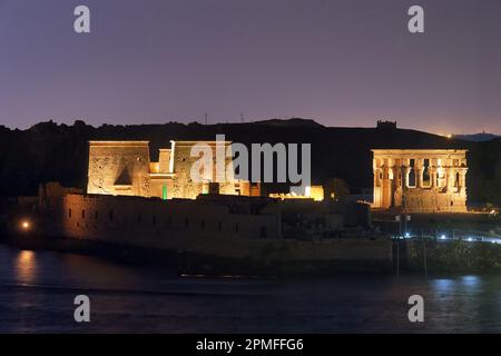 Egypt, Upper Egypt, Nubia, Nile valley, Aswan, Agilka island, temple of Philae listed as World Heritage by UNESCO Stock Photo