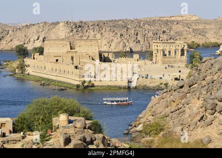 Egypt, Upper Egypt, Nubia, Nile valley, Aswan, Agilka island, temple of Philae listed as World Heritage by UNESCO Stock Photo