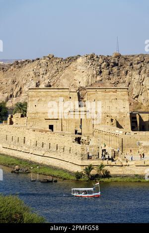 Egypt, Upper Egypt, Nubia, Nile valley, Aswan, Agilka island, temple of Philae listed as World Heritage by UNESCO Stock Photo