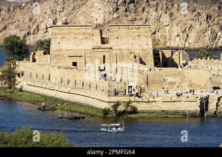 Egypt, Upper Egypt, Nubia, Nile valley, Aswan, Agilka island, temple of Philae listed as World Heritage by UNESCO Stock Photo