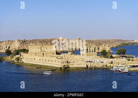 Egypt, Upper Egypt, Nubia, Nile valley, Aswan, Agilka island, temple of Philae listed as World Heritage by UNESCO Stock Photo