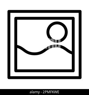 Photo Vector Thick Line Icon For Personal And Commercial Use. Stock Photo