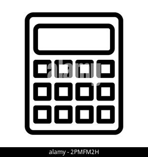 Calculation Vector Thick Line Icon For Personal And Commercial Use. Stock Photo
