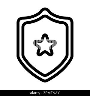Shield Vector Thick Line Icon For Personal And Commercial Use Stock ...