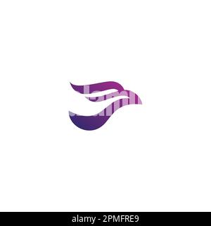 B Eagle Logo Design vector Illustration. Eagle Icon Stock Vector