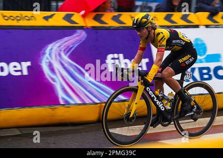 Overijse, Belgium. April 12, 2023.  Illustration picture shows Karlijn Swinkels of team Jumbo - Visma @ the BRABANTSE PIJL women cycling race, 141,2 km from LENNIK to OVERIJSE, Wednesday April 12th 2023. PHOTO SPORTPIX | Thijs Wintein Stock Photo