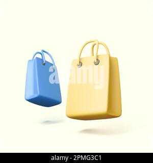 Yellow Suitcase Flying On White Background Stock Photo - Download
