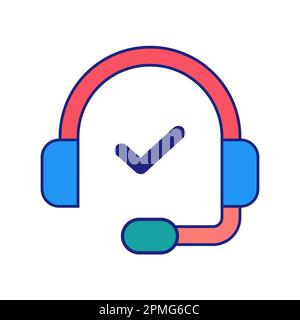Call Center Flat Icon Vector Stock Vector