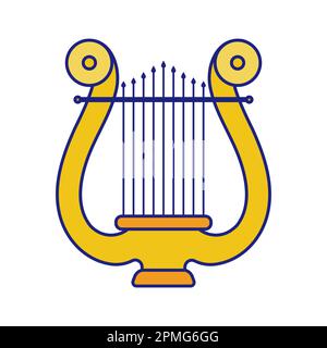 Harp Icon Flat Design Vector Stock Vector