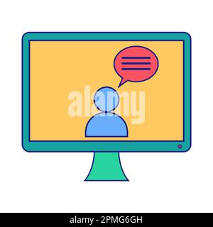 Chat Conversation Vector Flat Icon Stock Vector