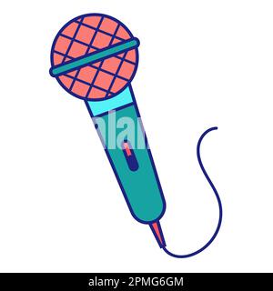 Microphone Icon Flat Design Vector Stock Vector